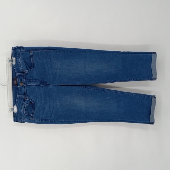 NYDJ Chloe Cropped Jeans Capri Cuffed Hem High Rise Casual Minimalist Size 8 - Picture 2 of 11